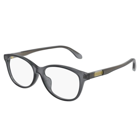 GUCCI GG0795OK 001 Grey Dark Transparent Cat Eye 53 mm Women's Eyeglasses - Picture 1 of 11